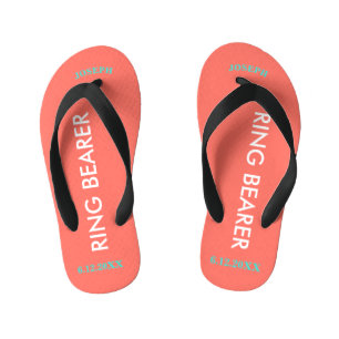 Chanclas Para Niños NOMBRE DEL Bearer de anillo Coral