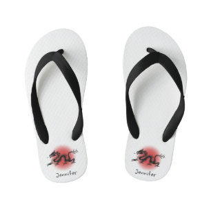 Chanclas Para Niños Nombre del dragón tradicional chino
