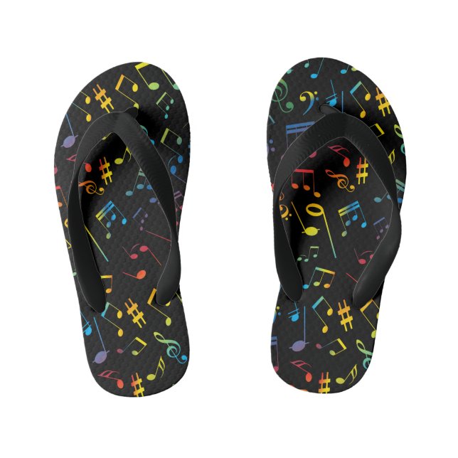 Chanclas Para Niños Notas musicales 5 (Plantilla)