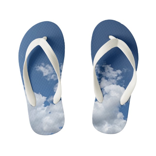 Chanclas Para Niños Nubes blancas que no coinciden (Plantilla)