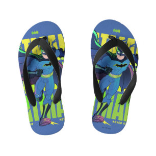 Chanclas Para Niños Nunca renuncies al gráfico de ejecución de Batman