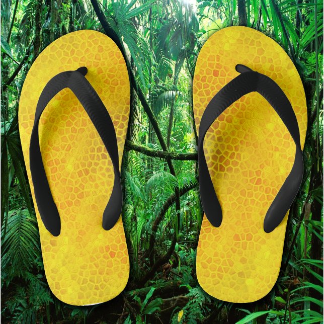 Chanclas Para Niños Ocultar los dinosaurios dorados (Gold Dinosaur Hide Kids Flip Flops)