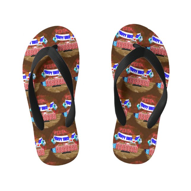 Chanclas Para Niños Oliver ¡El Otter tiene 6 años! Feliz cumpleaños (Plantilla)