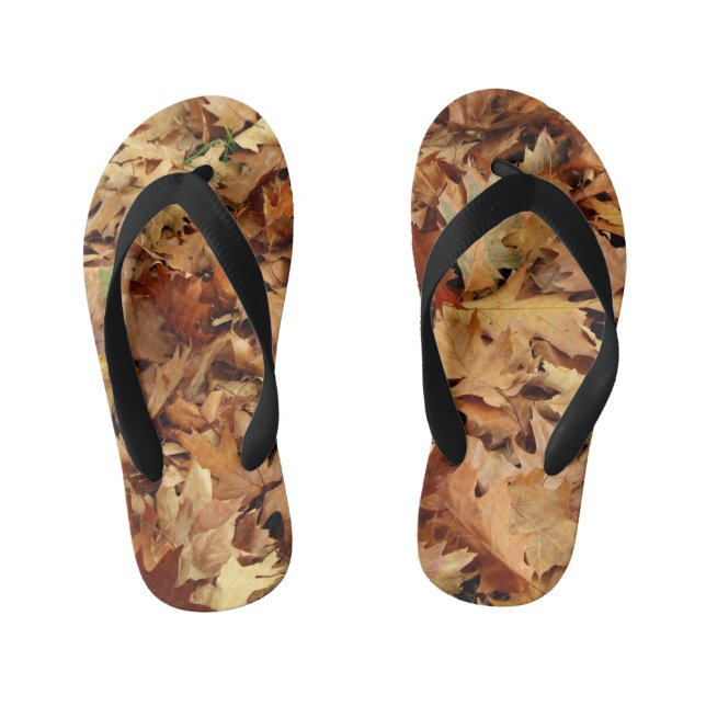 Chanclas Para Niños otoño, hojas secas (Plantilla)