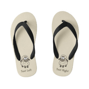 Chanclas Para Niños Oveja Personalizado Beige