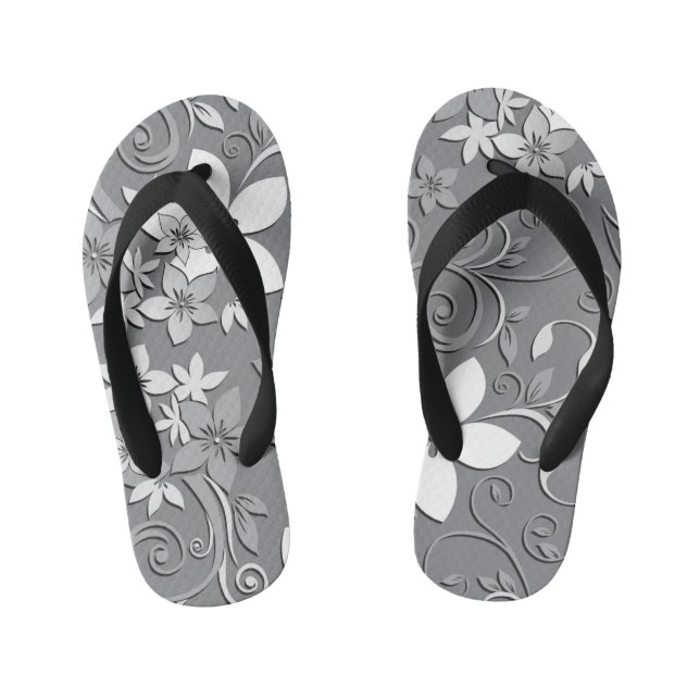 Chanclas Para Niños Papel pintado de flores 2 (Plantilla)