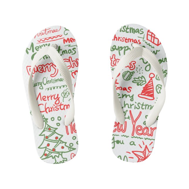 Chanclas Para Niños Par de chinelo de Natal (Plantilla)