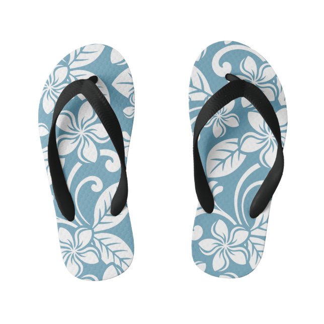 Chanclas Para Niños Par de Flip Flops ISLAND PLUMERIA (AZUL ESLADO) (Plantilla)