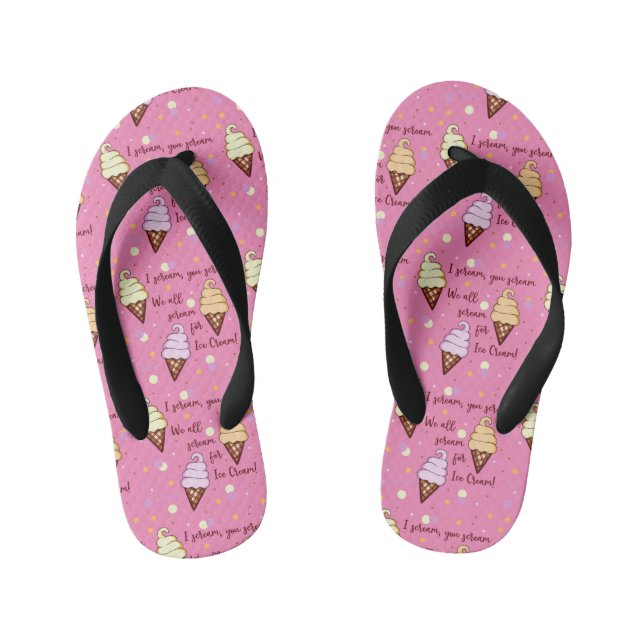 Chanclas Para Niños Pareja de helados Flip Flops (Plantilla)