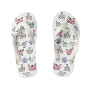 Chanclas Para Niños Pastel de cangrejo de arenque de playa