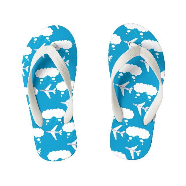 Chanclas Para Niños Patrón aéreo azul cielo (Plantilla)