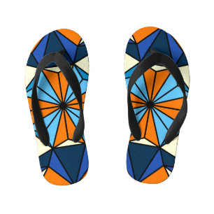 Chanclas Para Niños Patrón árabe oriental geométrico sin soldadura