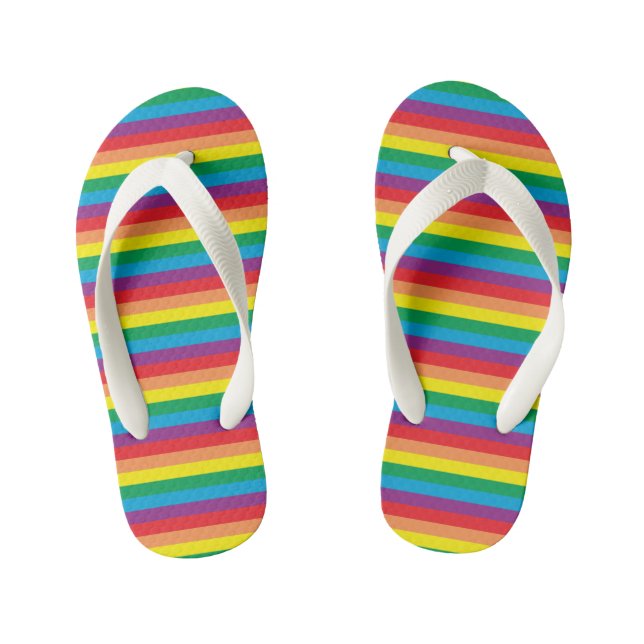 Chanclas Para Niños Patrón arcoiris simple (Plantilla)