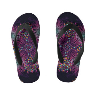 Chanclas Para Niños Patrón azteca geométrico, vintage sin costuras.