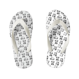 Chanclas Para Niños Patrón Cute Pandas