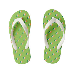 Chanclas Para Niños Patrón de bandera irlandesa
