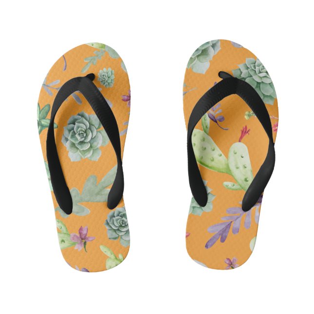 Chanclas Para Niños Patrón de cactus 11 (Plantilla)