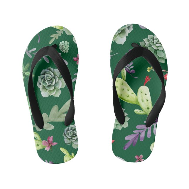 Chanclas Para Niños Patrón de cactus 3 (Plantilla)