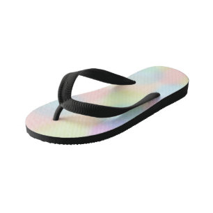 Chanclas Para Niños Patrón de círculo geométrico arcoiris pastel color