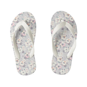 Chanclas Para Niños Patrón de color rosa suave