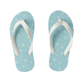 Chanclas Para Niños Patrón de Copo de Nieve Cian de Vacaciones
