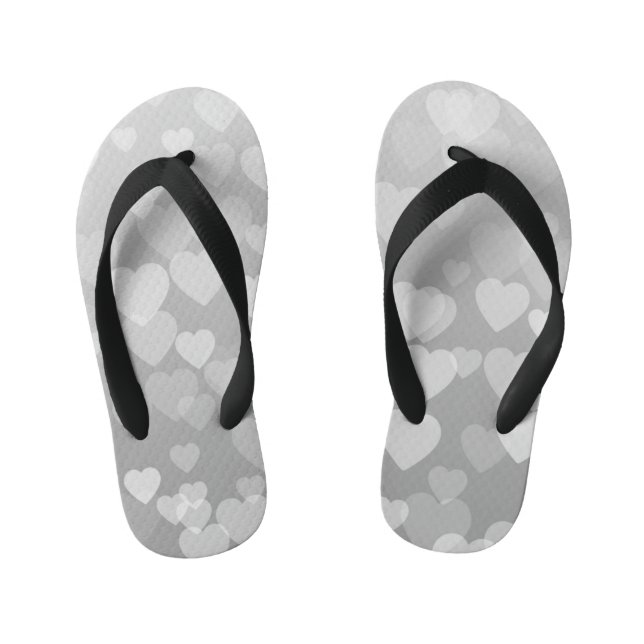 Chanclas Para Niños Patrón de corazones 17 (Plantilla)