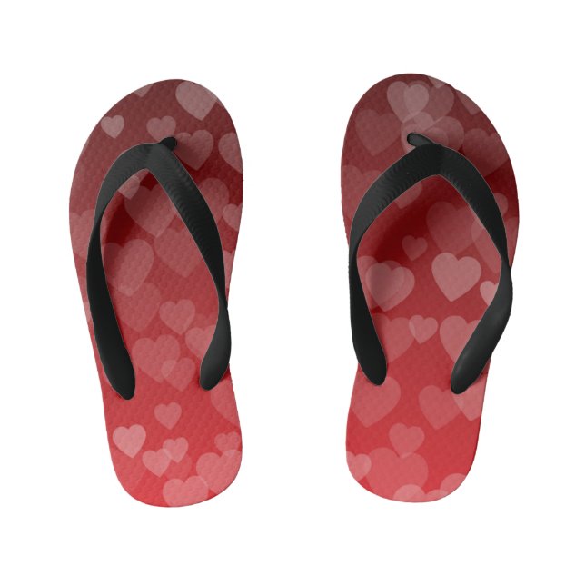 Chanclas Para Niños Patrón de corazones 19 (Plantilla)