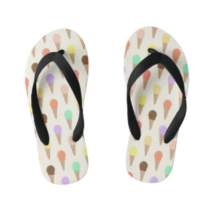 Chanclas Para Niños Patrón de crema de hielo dibujado a mano