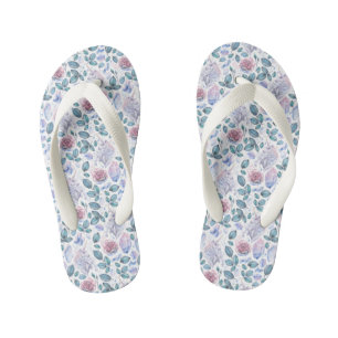Chanclas Para Niños Patrón de cristales y Rosas unicornios de color a