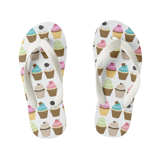 Chanclas Para Niños Patrón de Cupcakes (Plantilla)
