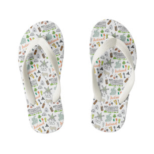 Chanclas Para Niños Patrón de dibujos animados de Irlanda