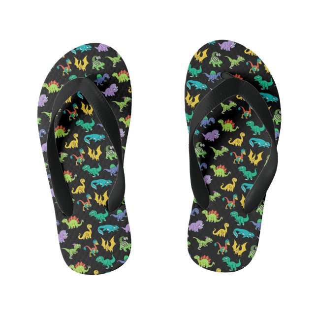Chanclas Para Niños Patrón de dinosaurios Derpy (Plantilla)