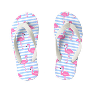 Chanclas Para Niños Patrón de diversión de flamenco rosa