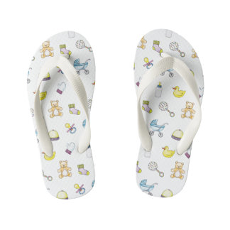 Chanclas Para Niños Patrón de ducha de bebé