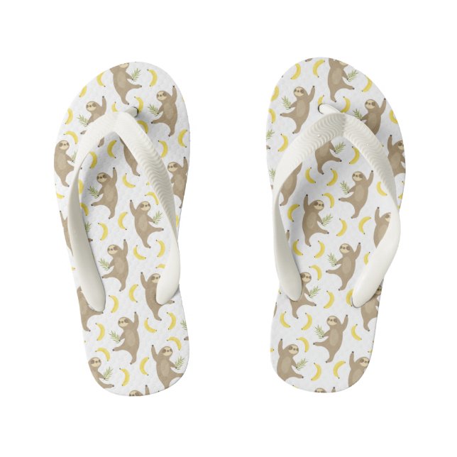 Chanclas Para Niños Patrón de eslogan y plátanos (Plantilla)