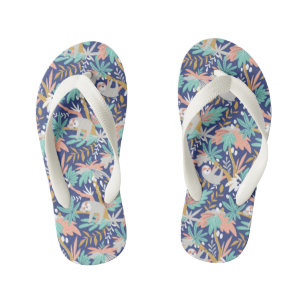 Chanclas Para Niños Patrón de eslora azul tropical