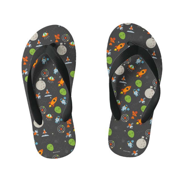 Chanclas Para Niños Patrón de espacio (Plantilla)