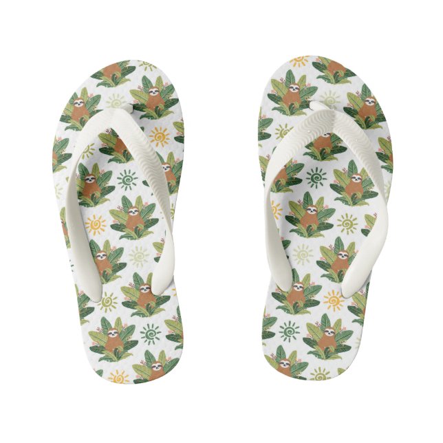 Chanclas Para Niños Patrón de espuma tropical (Plantilla)