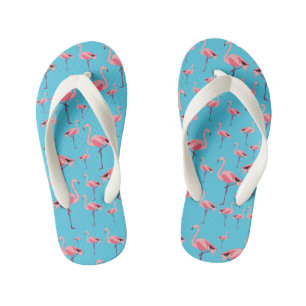 Chanclas Para Niños Patrón de flamenco rosado de verano tropical