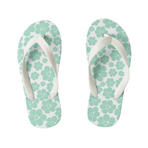 Chanclas Para Niños Patrón de flor - Verde (Casa de la Moneda)