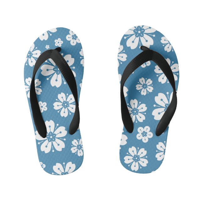 Chanclas Para Niños Patrón de flores 5 (Plantilla)