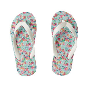 Chanclas Para Niños Patrón de flores pintadas