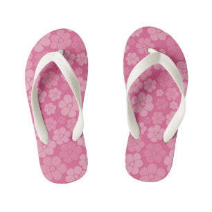 Chanclas Para Niños Patrón de flores - rosa
