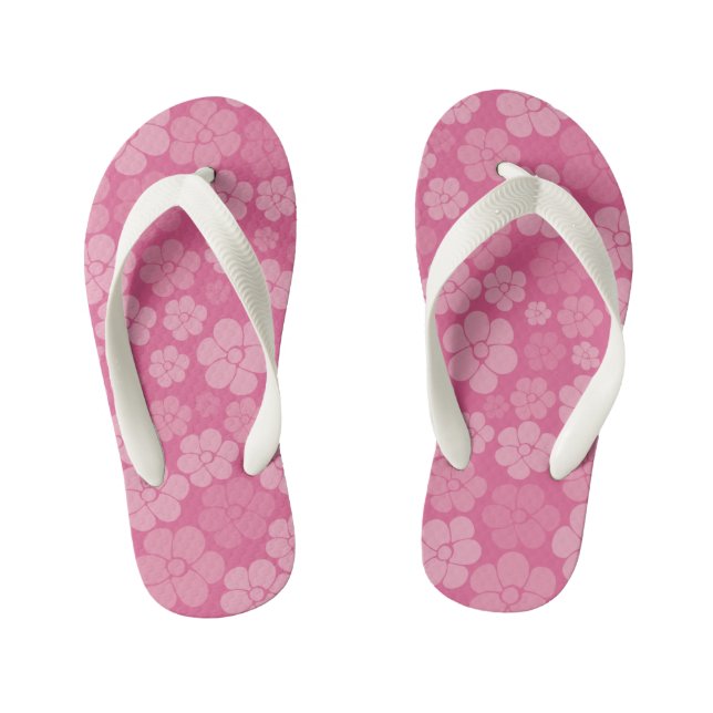 Chanclas Para Niños Patrón de flores - rosa (Plantilla)