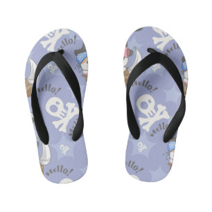 Chanclas Para Niños Patrón de gatito pirata