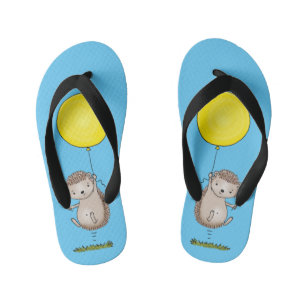 Chanclas Para Niños Patrón de hedgehog y personalizado de globos