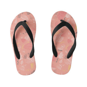 Chanclas Para Niños Patrón de hojas de otoño 5