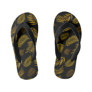 Chanclas Para Niños Patrón de hojas tropicales 14