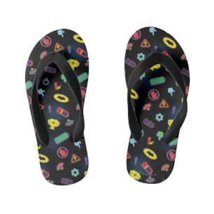 Chanclas Para Niños Patrón de iconos de vehículos BatUCES™