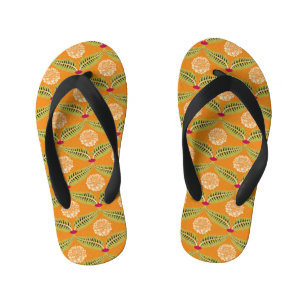 Chanclas Para Niños Patrón de Ilustracion tradicional indio.